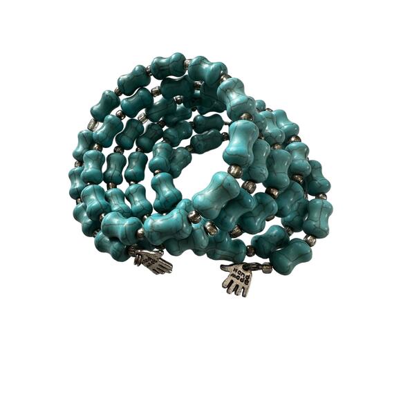 Faux Turquoise Wrap Bracelet - Picture 2 of 8